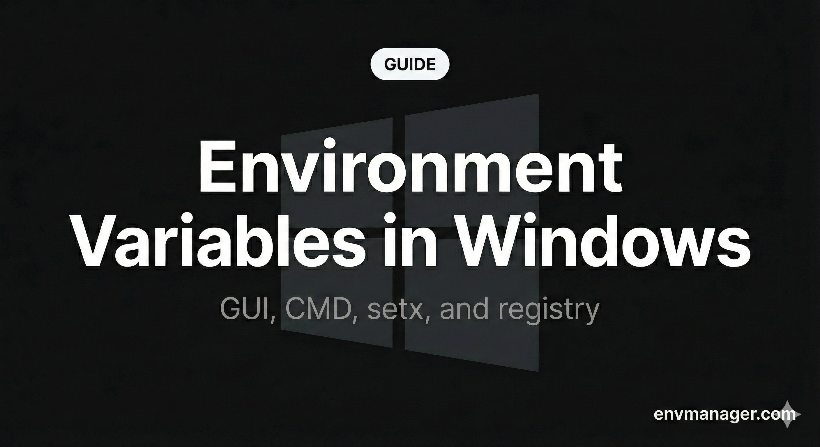 How to Set Environment Variables in Windows (GUI, CMD, setx)