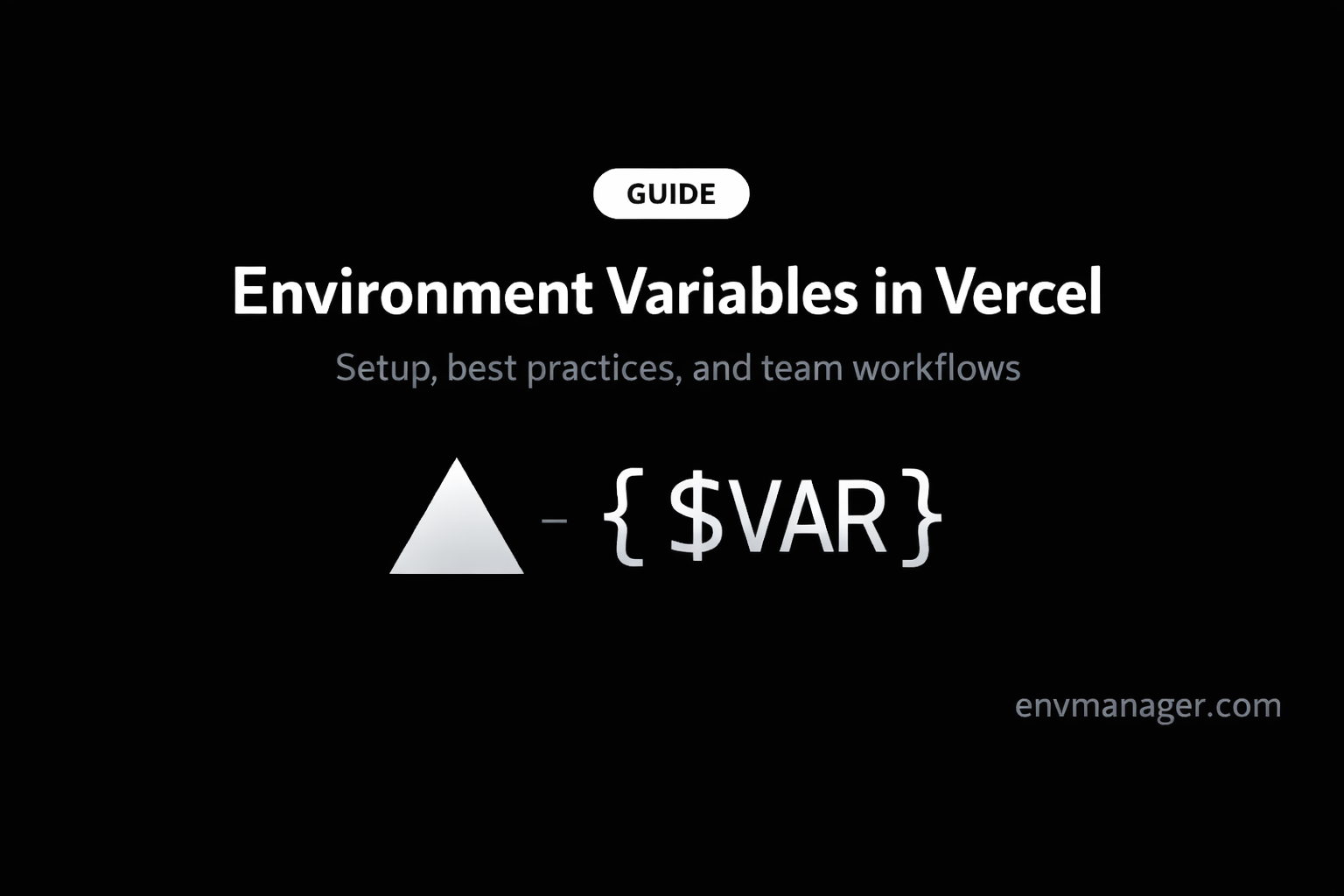How to Manage Environment Variables in Vercel (2026 Guide)